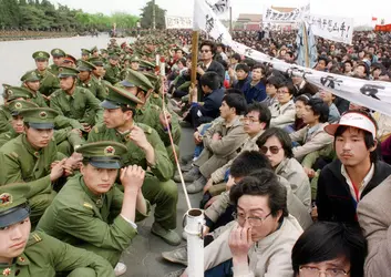 Manifestations en Chine, 1989 - crédits : © Catherine Henriette/ AFP