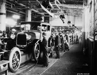 Usine Ford, Detroit, États-Unis - crédits : Hulton Archive/ Getty Images
