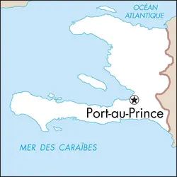 Port-au-Prince : carte de situation - crédits : © Encyclopædia Universalis France