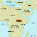 Soudan du Sud : carte de situation - crédits : Encyclopædia Universalis France