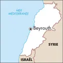 Beyrouth : carte de situation - crédits : © Encyclopædia Universalis France