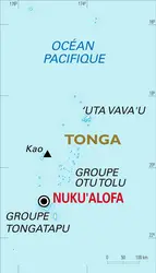 Tonga : carte générale - crédits : Encyclopædia Universalis France