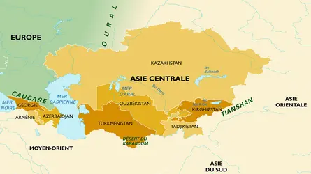 Asie centrale : carte générale - crédits : Encyclopædia Universalis France