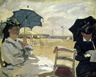 La Plage à Trouville, C. Monet - crédits :  Bridgeman Images 