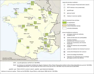 Centrales nucléaires françaises - crédits : Encyclopædia Universalis France