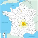 Puy-de-Dôme : carte de situation - crédits : © Encyclopædia Universalis France