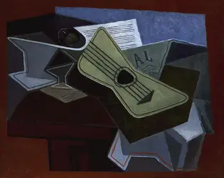 Guitare et journaux, de Juan Gris - crédits :  Bridgeman Images 