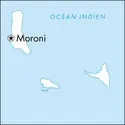 Moroni : carte de situation - crédits : © Encyclopædia Universalis France