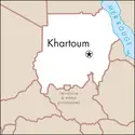 Khartoum : carte de situation - crédits : © Encyclopædia Universalis France