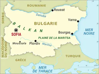 Bulgarie : carte générale - crédits : Encyclopædia Universalis France