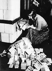 Hyperinflation allemande de 1923 - crédits : © Historia-Photo