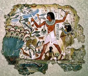 Peinture du tombeau de Nebamon, Égypte - crédits :  Bridgeman Images 