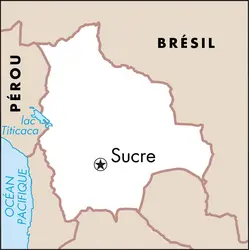 Sucre : carte de situation - crédits : © Encyclopædia Universalis France