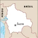 Sucre : carte de situation - crédits : © Encyclopædia Universalis France
