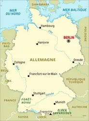 Allemagne : carte générale - crédits : Encyclopædia Universalis France