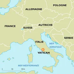 Vatican : carte de situation - crédits : Encyclopædia Universalis France