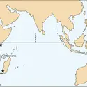 Aire de répartition des cœlacanthes. - crédits : Encyclopædia Universalis France