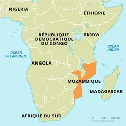 Mozambique : carte de situation - crédits : Encyclopædia Universalis France