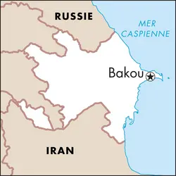 Bakou : carte de situation - crédits : © Encyclopædia Universalis France