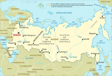 Russie : carte générale - crédits : Encyclopædia Universalis France