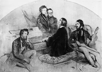 Franz Liszt et ses amis - crédits : Three Lions/ Hulton Archive/ Getty Images