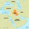 Irak : carte de situation - crédits : Encyclopædia Universalis France