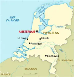 Pays-Bas : carte générale - crédits : Encyclopædia Universalis France