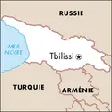 Tbilissi : carte de situation - crédits : © Encyclopædia Universalis France