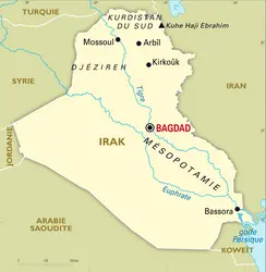 Irak : carte générale - crédits : Encyclopædia Universalis France