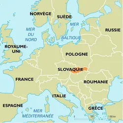 Slovaquie : carte de situation - crédits : Encyclopædia Universalis France