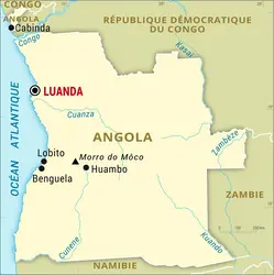 Angola : carte générale - crédits : Encyclopædia Universalis France
