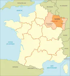 Ancienne région Lorraine - crédits : © Encyclopædia Universalis France