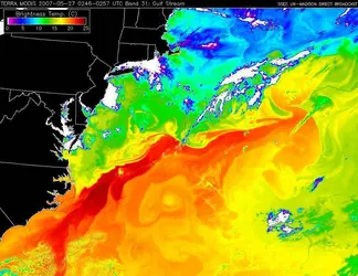 Photo satellitaire du Gulf Stream - crédits : © NASA
