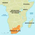 Afrique du Sud : carte de situation - crédits : Encyclopædia Universalis France