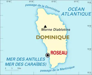 Dominique : carte générale - crédits : Encyclopædia Universalis France