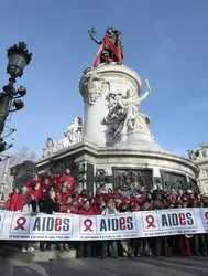 Journée mondiale contre le sida, 2009 - crédits : Jacques Demarthon/ AFP