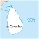 Colombo : carte de situation - crédits : © Encyclopædia Universalis France