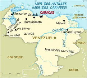 Venezuela : carte générale - crédits : Encyclopædia Universalis France