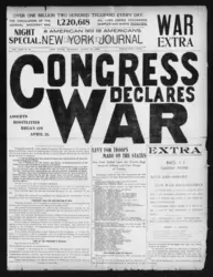 La « une » du <em>New York Journal </em>du 25 avril 1898 - crédits : © Library of Congress, Washington, DC
