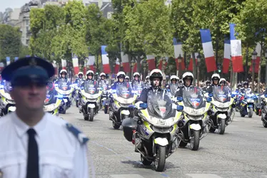 Motards de la police nationale - crédits : © John van Hasselt/ Corbis/ Getty Images