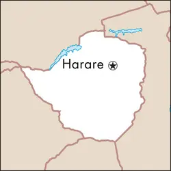 Harare : carte de situation - crédits : © Encyclopædia Universalis France
