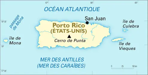 Porto Rico [États-Unis] : carte générale - crédits : Encyclopædia Universalis France