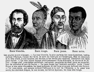 Les « races » humaines - crédits : Editions Belin, 1877