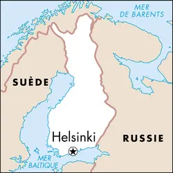 Helsinki : carte de situation - crédits : © Encyclopædia Universalis France