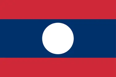 Laos : drapeau - crédits : Encyclopædia Universalis France