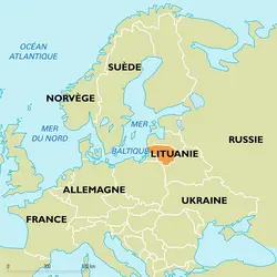Lituanie : carte de situation - crédits : Encyclopædia Universalis France