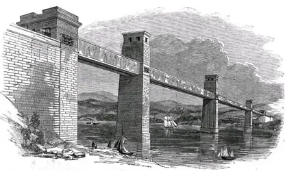 Pont Britannia, Grande-Bretagne - crédits : © F. S. Williams, 1852