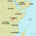 Ouganda : carte de situation - crédits : Encyclopædia Universalis France