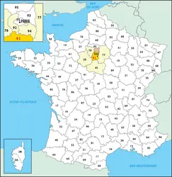 Essonne : carte de situation - crédits : © Encyclopædia Universalis France