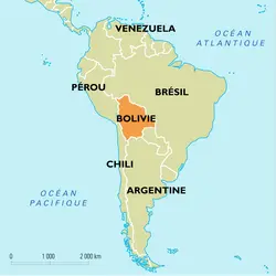 Bolivie : carte de situation - crédits : Encyclopædia Universalis France
